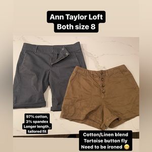 2 pairs of size 8 shorts! Linen one’s great for Fall. Can pair with booties.